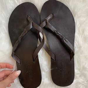 Brown Flip Flops